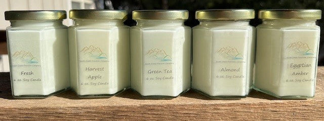 6 oz. Soy Wax Hex Jar Candle w/lid