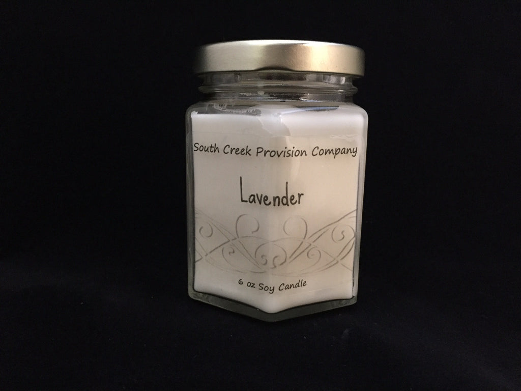 Lavender Hex Jar Candle